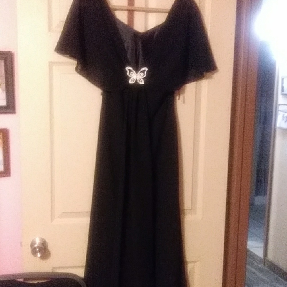 Long black evening gown